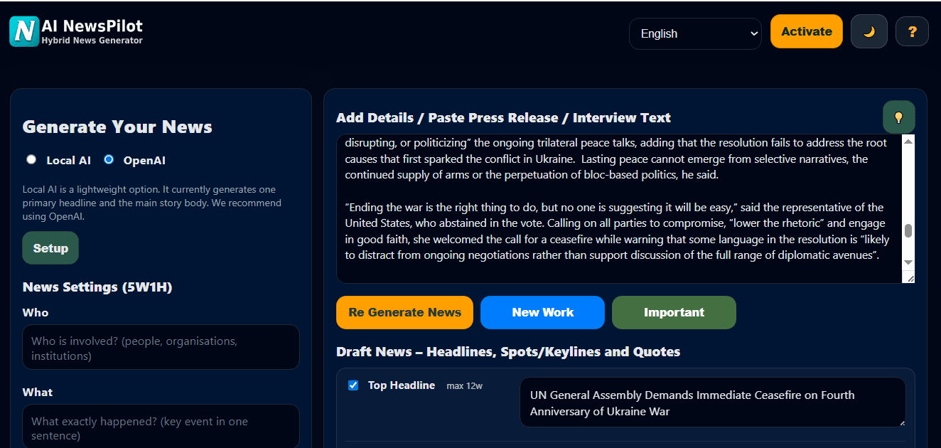 AI NewsPilot screenshot 1